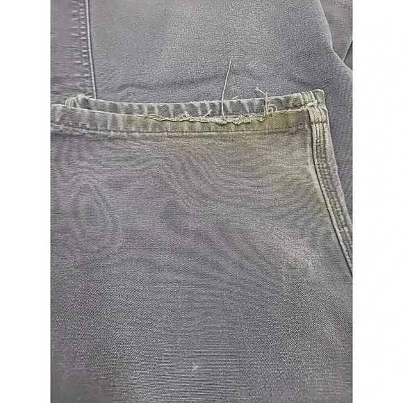 Vintage Carhartt Carpenter Jeans Men's Size 38x32 Grey Dungaree Fit - Picture 10 of 10